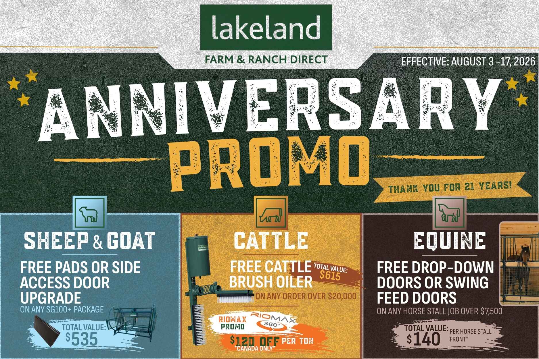 Lakeland Anniversary Promo