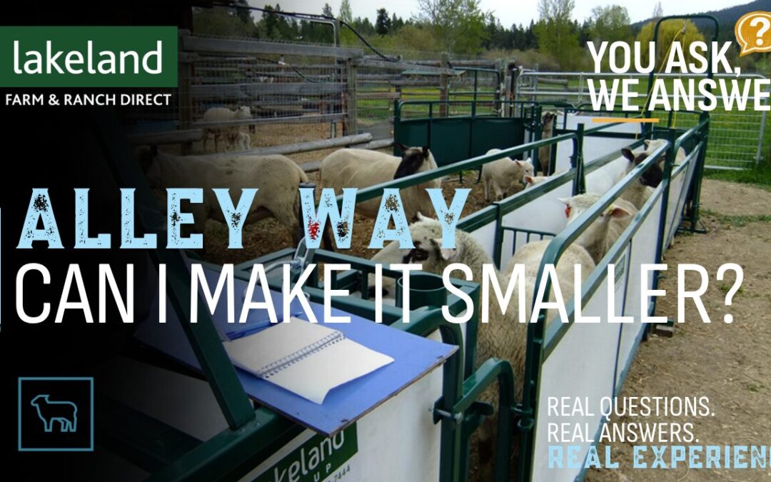 can you make alleyways on sheep & goat handling systems narrower?